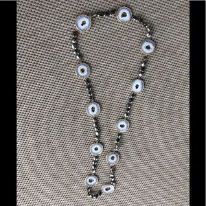 Agate druzy beaded necklace 18” - NEW